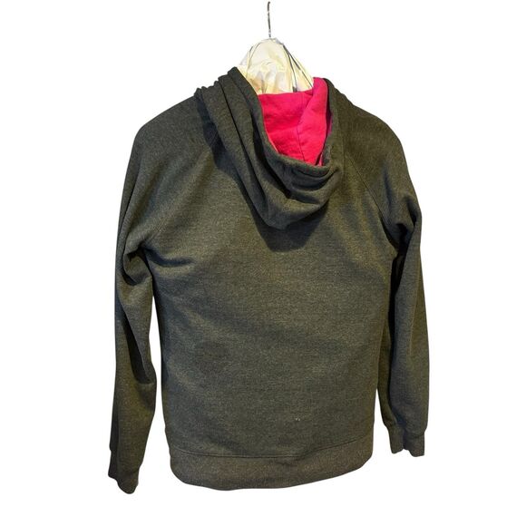 The North Face Women’s Large Gray Hoodie Pullover Sweatshirt Pink Logo Casual - Picture 2 of 16